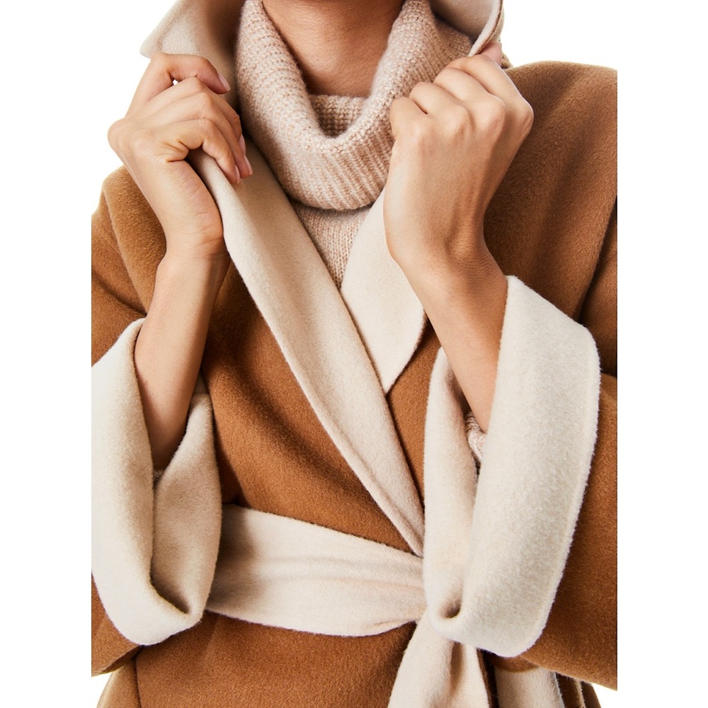Alice + Olivia Tomiko Gorgeous Reversible Cashmere & Wool Blend Long Coat - Picture 13 of 16